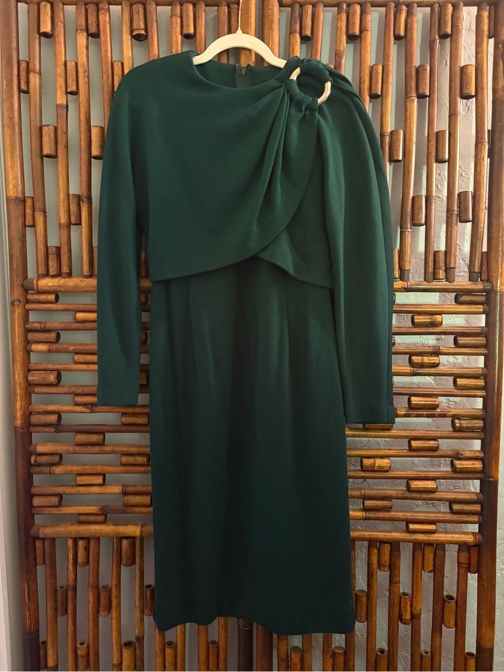 SZ 8 CYNTHIA HOWIE FOREST GREEN DRESS